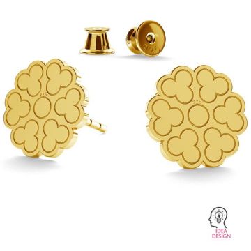 Round openwork post earrings LK-0670 KLS - 0,50