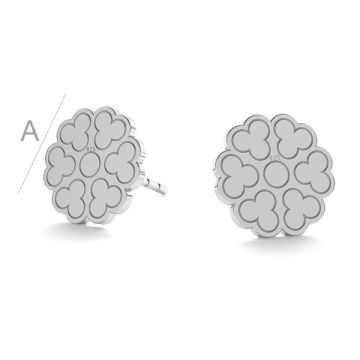 Round openwork post earrings LK-0670 KLS - 0,50*PT - Platinum Plated