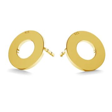 Round earrings KLS LK-0671 - 0,50 9x9 mm*24K - Gold Plated - 0,4 µm