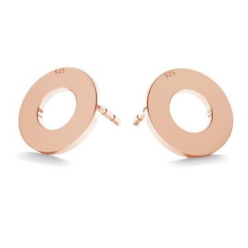 Round earrings KLS LK-0671 - 0,50 9x9 mm*18K - Rose Gold Plated - 0,4 µm