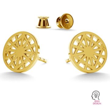 Round openwork post earrings LK-0672 KLS - 0,50