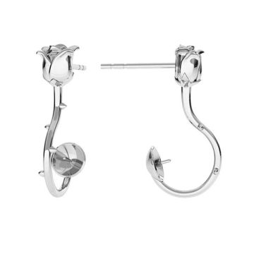 Stud earring - rose - base for pearls* silver AG 925