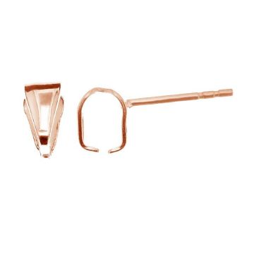 Bails post for Swarovski - KRW 6 KLS - 0,50*18K - Rose Gold Plated - 0,4 µm