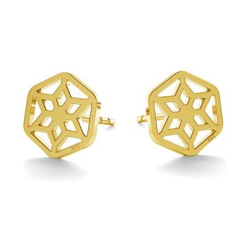 Rossete post earring, KLS LK-0700 - 0,50 8,5x8,5 mm*24K - Gold Plated - 0,4 µm