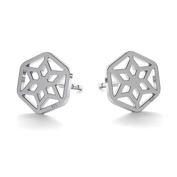 Rossete post earring, KLS LK-0700 - 0,50 8,5x8,5 mm*PT - Platinum Plated