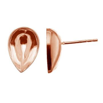 Post earrings base for Pear Fancy stones OKSV 4320 MM 14 KLS*18K - Rose Gold Plated - 0,4 µm