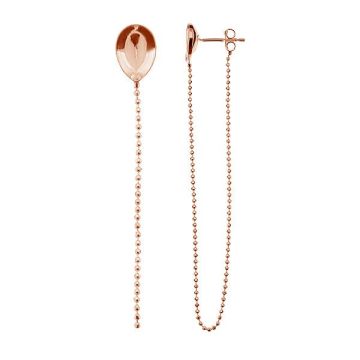 Post earrings base for Pear Fancy stones OKSV 4320 MM 14 KLSB + CPLD 1,2*18K - Rose Gold Plated - 0,4 µm