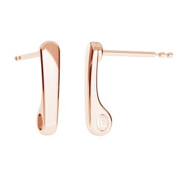 Ear post with loop KLS ODL-00209 3x14 mm*18K - Rose Gold Plated - 0,4 µm