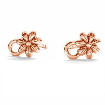 Flower earring with jumpring ODL-00218 KLS*24K - Gold Plated - 0,4 µm