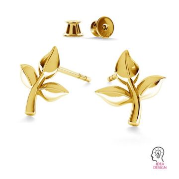 Tulip flower earring, ODL-00223 KLS (L+R)