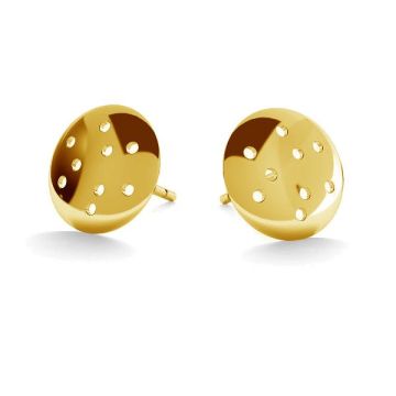 Beaded cluster earring base, LK-0950 KLS - 0,40*24K - Gold Plated - 0,4 µm