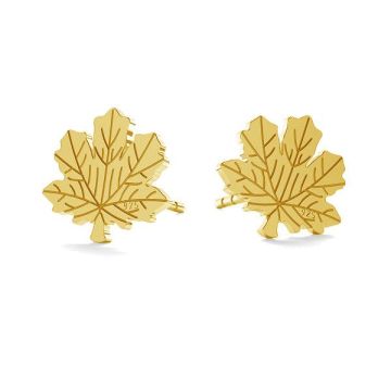 Leaf earring, LK-0954 KLS - 0,50*24K - Gold Plated - 0,4 µm