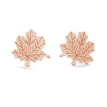 Leaf earring, LK-0954 KLS - 0,50*18K - Rose Gold Plated - 0,4 µm