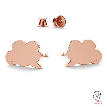 Comics cloud earring, LK-0959 KLS - 0,50