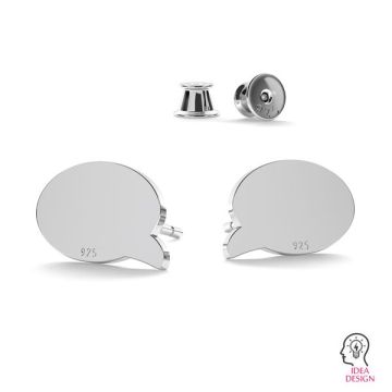 Comics cloud earring, LK-0960 KLS - 0,50