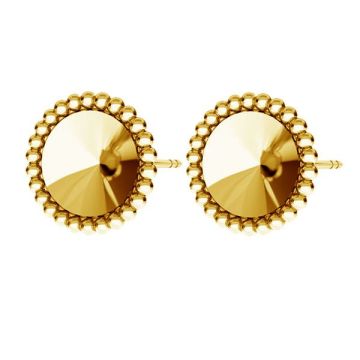 Earrings for Rivoli 8mm KLS ODL-00260 ver.2 8 mm*24K - Gold Plated - 0,4 µm