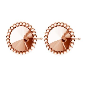 Earrings for Rivoli 8mm KLS ODL-00260 ver.2 8 mm*18K - Rose Gold Plated - 0,4 µm