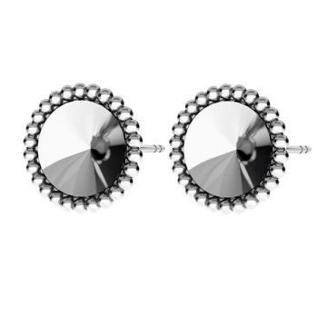 Earrings for Rivoli 8mm KLS ODL-00260 ver.2 8 mm*PT - Platinum Plated