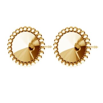 Des boucles d'oreilles 8mm pendentif KLS ODL-00260 ver.2 8 mm*18K - Plaque lumi?re Jaune or - 0,4 µm