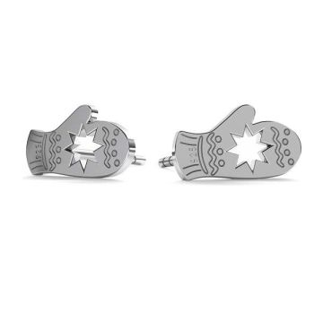 Gant des boucles d'oreilles LK-1062 - 0,50 (L+R)*RH - Plaque avec Rhodium Blanc