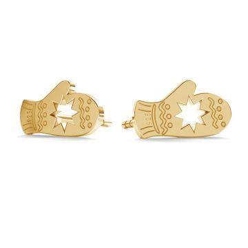 Glove earrings LK-1062 - 0,50 (L+R)*18K - Light Yellow Gold Plated - 0,4 µm