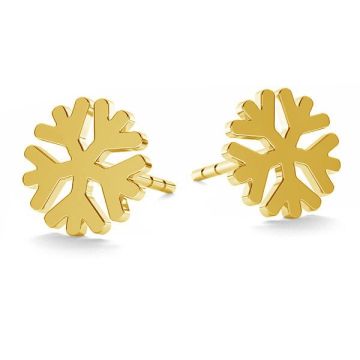 Flocon de neige boucles d'oreilles LK-1074 - 0,50*24K - Plaque avec de l'or - 0,4 µm