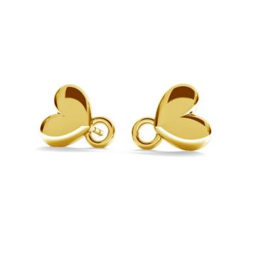 C?ur boucle d'oreille, ODL-00242 KLS*24K - Plaque avec de l'or - 0,4 µm