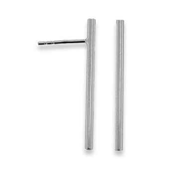 Tube 3cm earring studs - KLS-18 11x30 mm