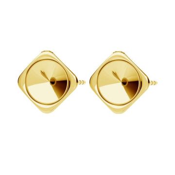 Earrings for Rivoli 8mm KLS ODL-00259 ver.4 8 mm*24K - Gold Plated - 0,4 µm