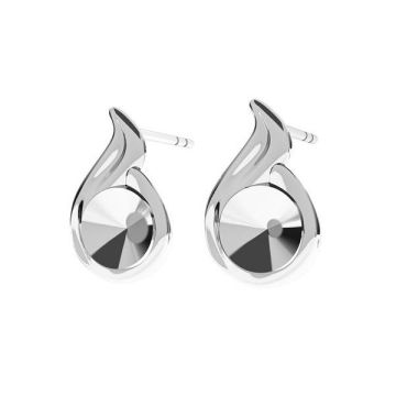 Flame earrings for Rivoli 6mm KLS ODL-00268 8,9x13 mm