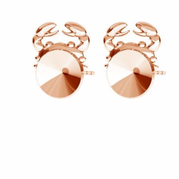 Crab earrings for Rivoli 8mm ODL-00270 KLS (1122 SS 39)*18K - Rose Gold Plated - 0,4 µm