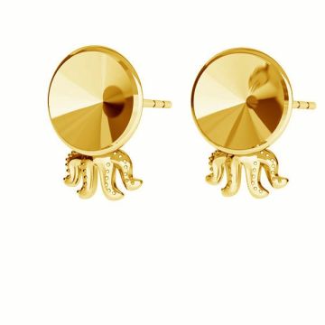 Jellyfish earrings for Rivoli 8mm ODL-00271 KLS (1122 SS 39)*24K - Gold Plated - 0,4 µm