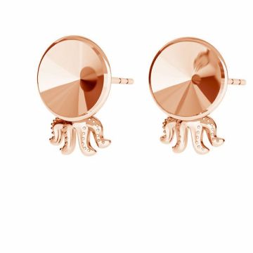 Jellyfish earrings for Rivoli 8mm ODL-00271 KLS (1122 SS 39)*18K - Rose Gold Plated - 0,4 µm