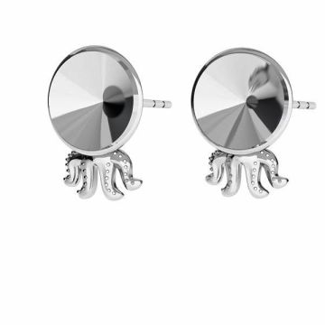 Jellyfish earrings for Rivoli 8mm ODL-00271 KLS (1122 SS 39)*PT - Platinum Plated