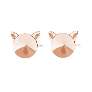 Cat earrings for Rivoli 8mm ODL-00291 KLS (1122 SS 39)*18K - Rose Gold Plated - 0,4 µm