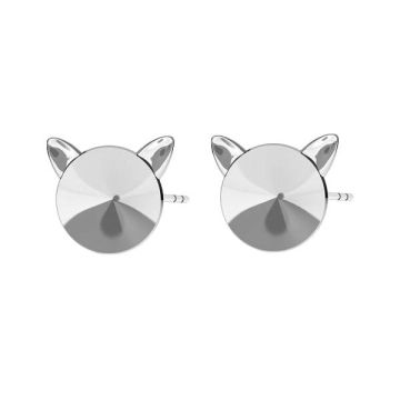 Cat earrings for Rivoli 8mm ODL-00291 KLS (1122 SS 39)*PT - Platinum Plated