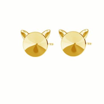 Cat earrings for Rivoli 6mm ODL-00294 KLS (1122 SS 29)*24K - Gold Plated - 0,4 µm