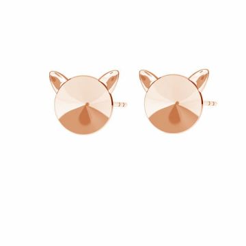 Cat earrings for Rivoli 6mm ODL-00294 KLS (1122 SS 29)*18K - Rose Gold Plated - 0,4 µm