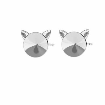 Cat earrings for Rivoli 6mm ODL-00294 KLS (1122 SS 29)*PT - Platinum Plated