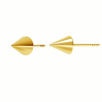 Pyramid, cone earring, ODL-00296 KLS*24K - Gold Plated - 0,4 µm