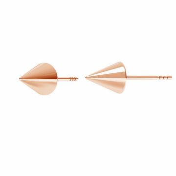 Pyramid, cone earring, ODL-00296 KLS*18K - Rose Gold Plated - 0,4 µm