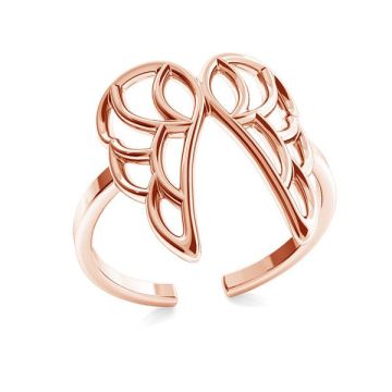 Wings ring, sterling silver 925, ODL-00320*18K - Rose Gold Plated - 0,4 µm