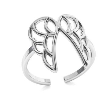 Wings ring, sterling silver 925, ODL-00320*PT - Platinum Plated