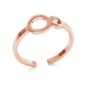 Infinity ring, sterling silver 925, ODL-00319*18K - Rose Gold Plated - 0,4 µm