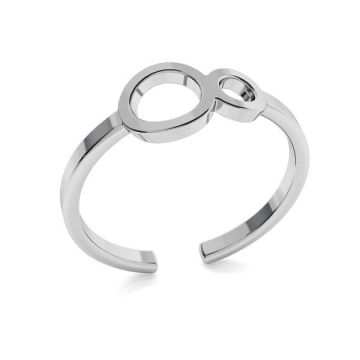 Infinity ring, sterling silver 925, ODL-00319*RH - White Rhodium Plated