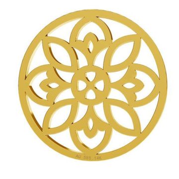 Gold rosette pendant, AU 585 14K, LKZ-00619 - 0,30*Gold AU 585, 14K