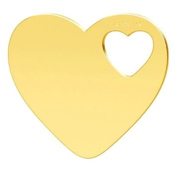 Double heart gold pendant, AU 585 14K, LKZ-01304 - 0,30*Gold AU 585, 14K