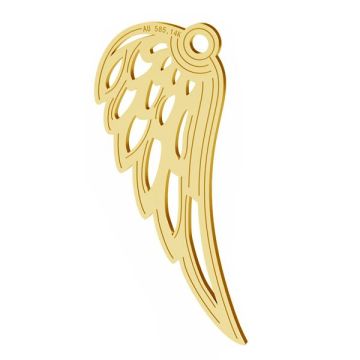 Angel wing gold pendant, AU 585 14K, LKZ-01305L - 0,30*Gold AU 585, 14K