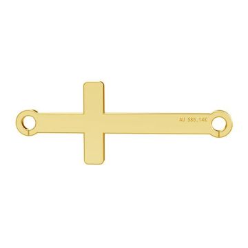 Horizontal cross pendant*gold 585*Gold AU 585, 14K