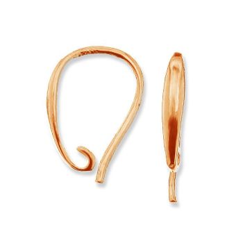 Ear wire for earrings, sterling silver, BO 63*18K - Rose Gold Plated - 0,4 µm